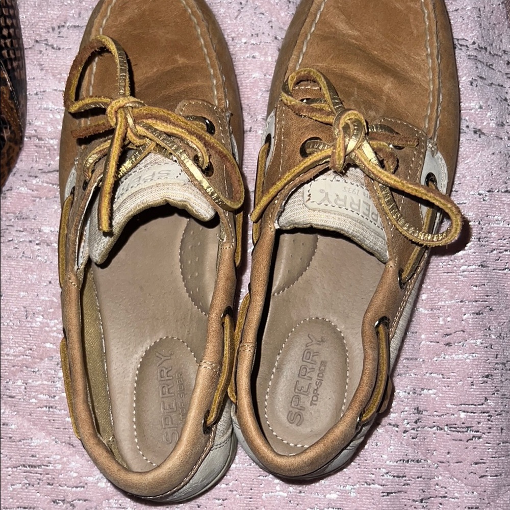 Sperry Brown Leather Boat Shoes
